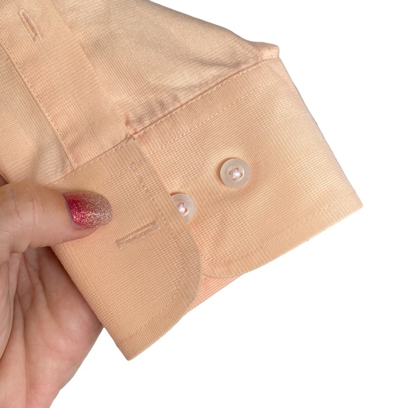 Wrangler George Strait Cowboy Cut Collection Light Peach Button Up Shirt - Picture 5 of 10